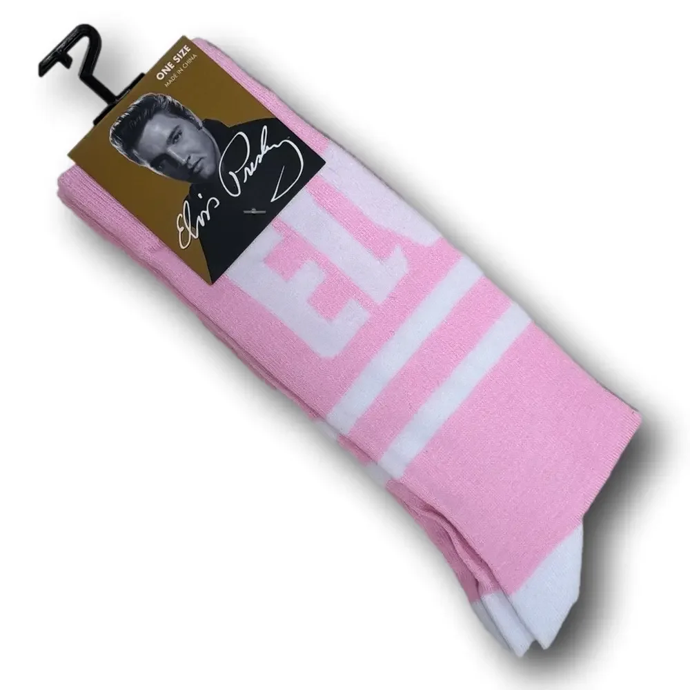 3/$20 Elvis Presley Funny Novelty Crew Socks - NWT